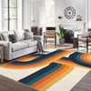 5x7 Machine Washable Area Rug Non Slip Thin Floor Carpet Modern Abstract Rainbow Rug Soft Non Shedding Rug, Decorative Colorful Rug for Living Room - 2 of 4