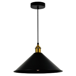 CWI Lighting Brave 1 Light Black Mini Pendant - 1 of 4