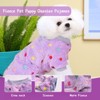 Dog Fuzzy Velvet Pajamas, Dog Winter Clothes for Small Dogs Boy Girl, Pet Jumpsuit, Doggy Apparel, Pink/Gray/Blue/Purple - 3 of 4