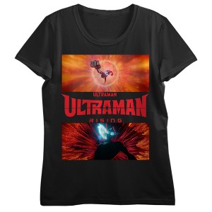 Ultraman Rising Ultraman Preparing For Attack Women’s Black Crew Neck Short Sleeve T-shirt - 1 of 3