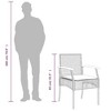 vidaXL Patio Chairs/Cushions Set - 4 Pcs Black Poly Rattan & Acacia Wood for Outdoor/Garden - Durable, Easy-to-Clean - 3 of 4