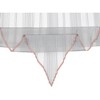 INSPIRE CHIC Women's Pleated Chiffon Contrast Color Trim Semi Sheer Stretchy Gauze Neck Scarves 1Pc - 4 of 4