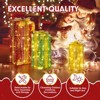 Angel Sar Set of 3 Lighted Christmas Gift Boxes with 90 LED Warm White Lights, Nestable Holiday Decor with Stakes for Porch, Yard, Tree - 4 of 4