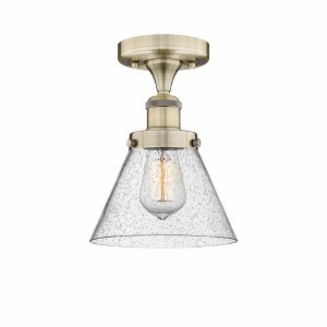 Cone - 1 Light Semi-Flush Mount In Industrial Style-9.75 Inches Tall and 7.75 Inches Wide - 1 of 1