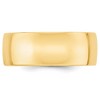 Black Bow Jewelry 7mm or 8mm 10K Yellow Gold Lightweight Domed Comfort Fit Band - 2 of 4