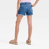 Girls' Mid Rise Denim Shorts - art class™ Blue - 2 of 3