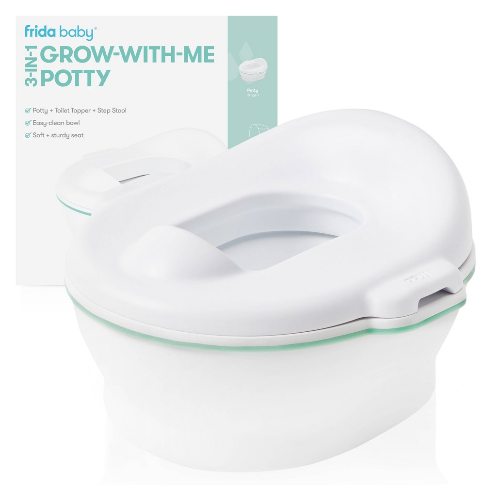 Frida Baby Grow-With-Me Potty for Potty Training - Transforms from Potty to Toilet Topper + Step Stool