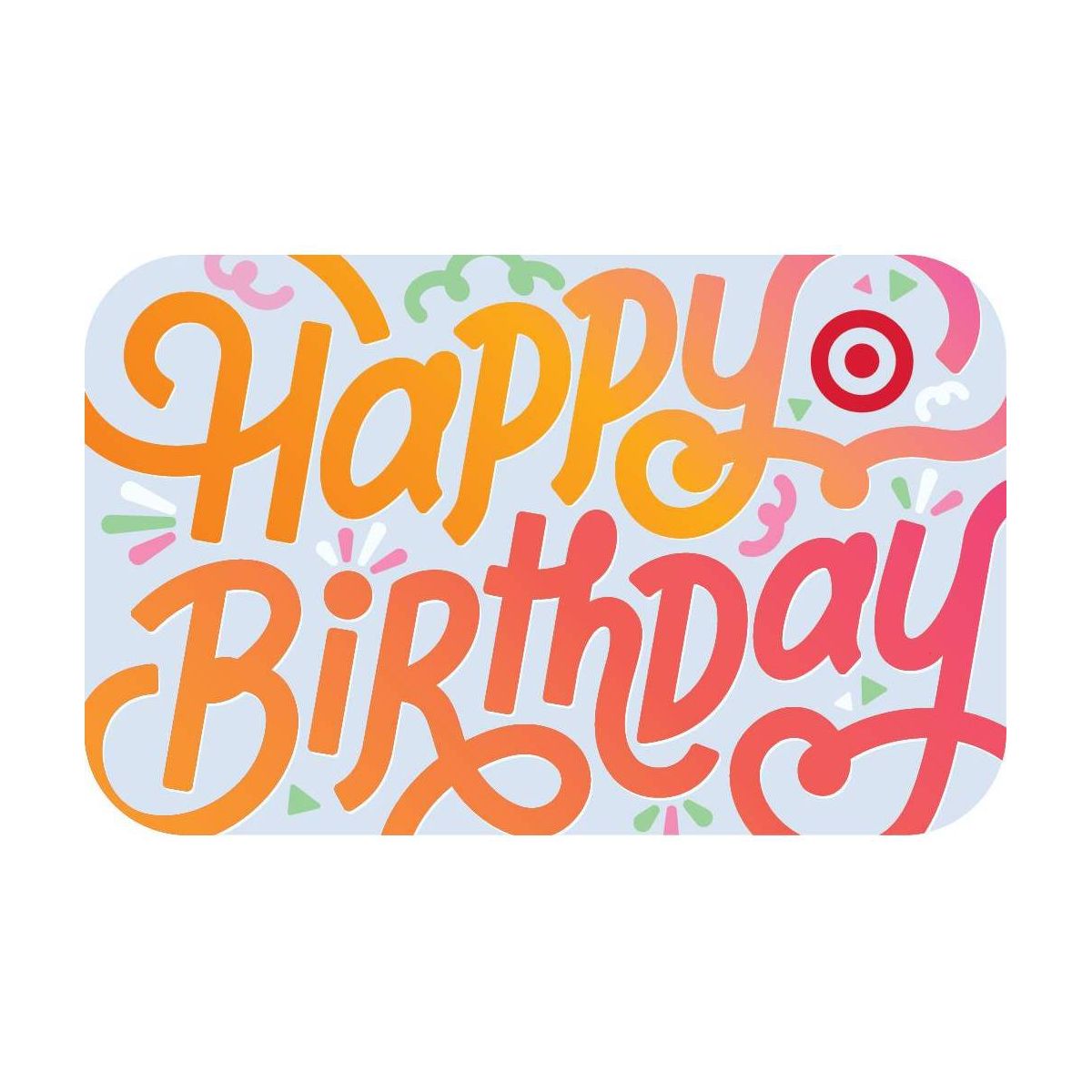 Happy Bday Script Paper Target GiftCard