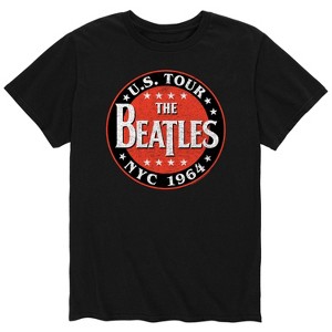 Men's - The Beatles - Vintage Union Jack Flag Short Sleeve Graphic T-Shirt - 1 of 4
