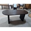 70.8 Inch Oval Dining Table for 6-8 People, Farmhouse Long Large Kitchen Table with Thick Sturdy Wooden Base for Kitchen, Living Room, Office - 4 of 4