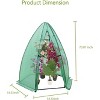 54"X54"x71" Outdoor Greenhouse, Heavy-Duty PE Cover & Metal Frame, Zippered Door with Mesh Window for Plant Protection, Portable Garden House - 3 of 4
