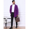 Lars Amadeus Men's Classic Solid Slim Fit Notch Lapel Single Breasted Overcoat - 3 of 4