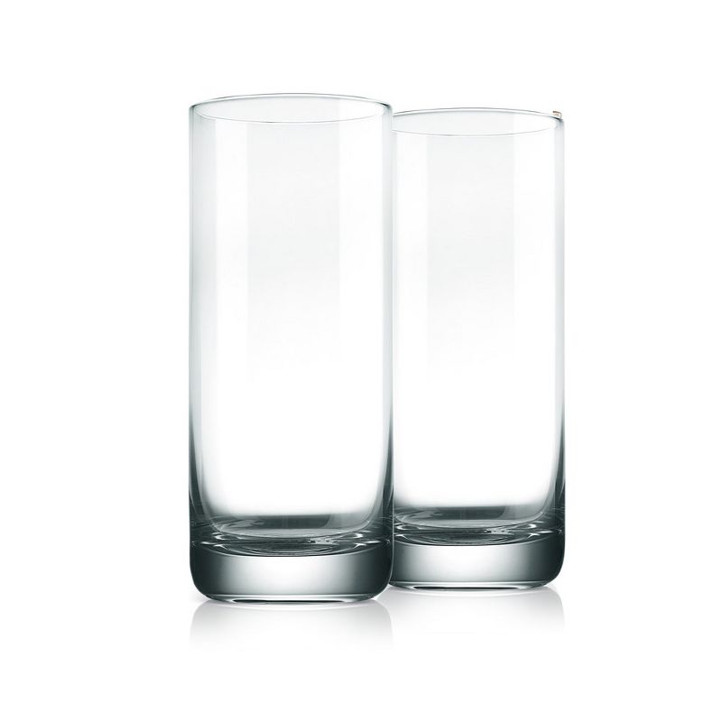 NutriChef 2 Pcs. of Highball Drinking Glass - Heavy Base and Tall Glass Tumbler for Water, Wine, Beer, Cocktails, Whiskey, Juice, Bars, Mixed Drinks, 1 of 7