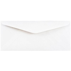 JAM Paper 50pk #11 Business Envelopes - 4 1/2 x 10 3/8 - White: Wet and Seal, Gummed Flap, Mailing, Stationery, Office Use - 1 of 4