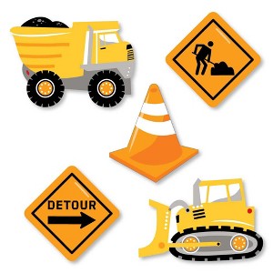 Big Dot of Happiness Dig It - Construction Party Zone - DIY Shaped Baby Shower or Birthday Party Cut-Outs - 24 Count - 1 of 4