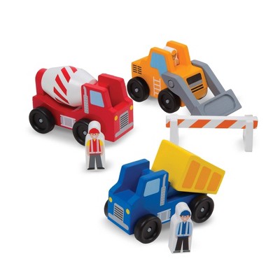 Melissa and doug wooden outlet construction site vehicles