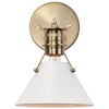 Nuvo Lighting Outpost 1 - Light Sconce in  Matte White/Burnished Brass - 2 of 4