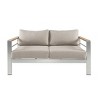 Outdoor Patio Aluminum Loveseat with Cushions,Modern Rust Resistant Loveseat Sofa,Outdoor Loveseat for Garden or Balcony-Cuddlewood - 3 of 4