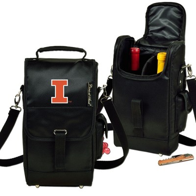 NCAA Illinois University Fighting Illini Two Bottle Wine Tote w/Corkscrew