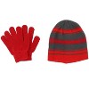 Grand Sierra Kids' 4-7 Striped 2-Piece Winter Beanie and Glove Set - 4 of 4