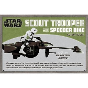 Trends International Star Wars: New Vintage - Speeder Bike Framed Wall Poster Prints - 1 of 4