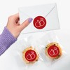 Big Dot of Happiness Cherry Red Wedding Envelope Seal Stickers, Round Circle Stickers to Seal Cards, Announcement Envelope Seals - 120 Count - 4 of 4