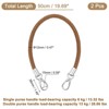 Unique Bargains PU Leather Braided Replacement Metal Buckles Purse Strap 2 Pcs - 2 of 4