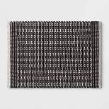 Hand Woven Cotton/Wool Accent Rug Black - Threshold™