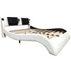 NicBex Queen/King Faux Leather Upholstered Bed Frame with LED,Wave Like Curve Platform Bed Frame with Bluetooth,Backrest Vibration Massage - 2 of 4