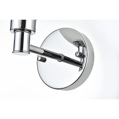 Brass and Frosted White Glass Modern Wall Sconce