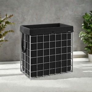 Laundry Hamper with Removable Washable Liner, 29 Gal. (110L) Collapsible Clothes Basket with Metal Wire Frame Laundry Bin - 1 of 4