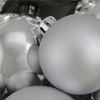 Northlight 50ct Shatterproof Shiny and Matte Christmas Ball Ornament Set 2" - Silver - 2 of 4