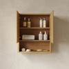 GDFStudio Xane 26" Modern Wall-Mounted Bathroom Storage Cabinet with 2 Doors and 1 Open Shelf - 2 of 4