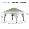 12x12 FT Gazebo Outdoor Canopy Tent, with Mosquito Netting, 4 Sandbags & Wheeled Bag, Double Tiers & Mesh Netting, for Backyard - 3 of 4