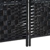 NicBex 6' Tall 6-panel Room Divider for Home, Wicker Weave Divider for Room Separation, for Home & Office, Black - 2 of 4
