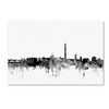 Trademark Fine Art -Michael Tompsett 'Washington DC Skyline B&W' Canvas Art - 2 of 3