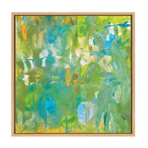 22" x 22" Sylvie Mango by Mentoring Positives Framed Wall Canvas Natural - Kate & Laurel All Things Decor - 1 of 4