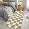 Modern Geometric Area Rugs for Living Room Washable Checkered Rug Soft Non Slip Low Pile Carpet - 2 of 4