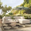 TOV Furniture Hangover Outdoor Ottoman in Cream - 2 of 4