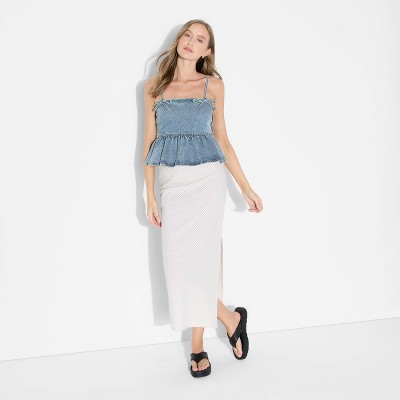 Women's Denim Peplum Tank Top - Wild Fable™