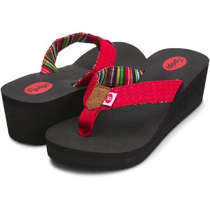 Womens Anna Wedge Yoga Mat Thong Flip Flop - 1 of 4