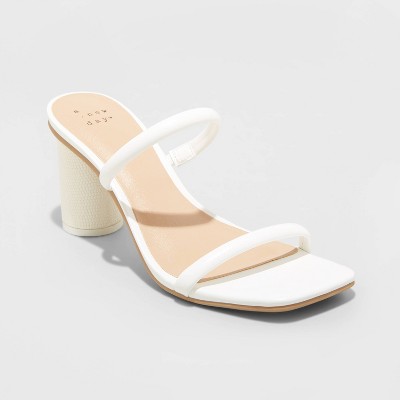 white square heels