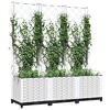 vidaXL Garden Planter White Polypropylene 47.2 x 15.7 x 47.8 in Planters - 3 of 4