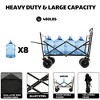 SKRAN 480Lbs Collapsible Wagon with Canopy with Removable  Canopy with All-Terrain Wheels & Mosquito net,for Camping,for Camping, Shopping - 4 of 4