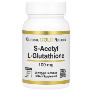 California Gold Nutrition S-Acetyl L-Glutathione, 100 mg, 30 Veggie Capsules - 1 of 3