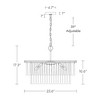 LNC Miswinamp 6-Lights 23.6" Modern   Luxury Tiered Drum Draped-Glass Chandelier, Gold - 3 of 4