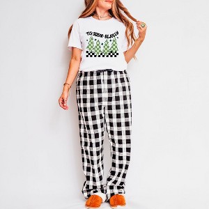 Simply Sage Market Women's Be Jolly Checkered Tree Pajama Set - 1 of 4