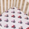 NoJo Disney Minnie Mouse - Black, Red and Pink Watercolor Minnie Ears Nursery Fitted Crib Sheet - 3 of 4