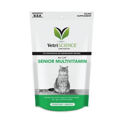 Vetriscience Laboratories NuCat Senior Multivitamin Cat Chews, 30 ct