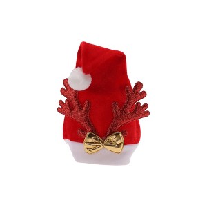 Unique Bargains Christmas Hat Adult Large Antler Christmas Hat Polyester 11.42"x15.35" 1 Pc - 1 of 4